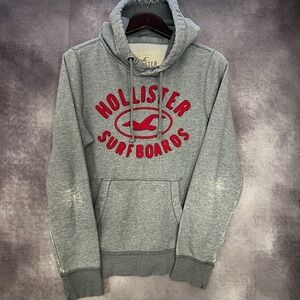 Vintage Hollister Hoodie Mens Medium Surfboards Pullover Sweatshirt